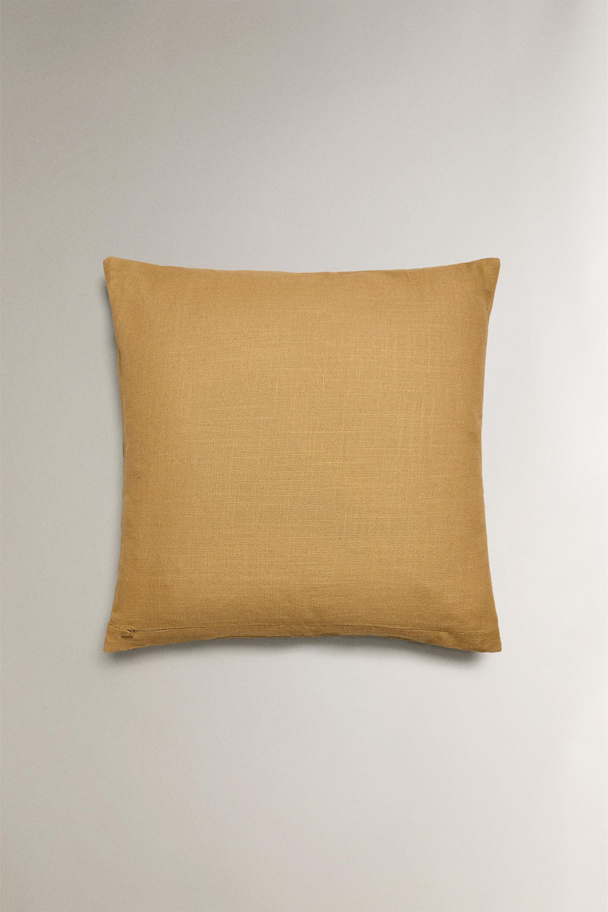 HOUSSE DE COUSSIN BRODERIE FLORALE